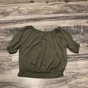 Express Green off the shoulder to in size XS